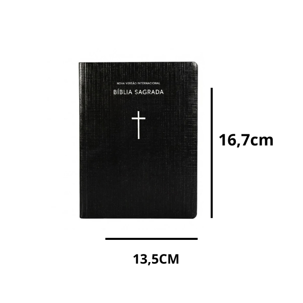 Bíblia Sagrada NVI | Capa Brochura Cruz Preta