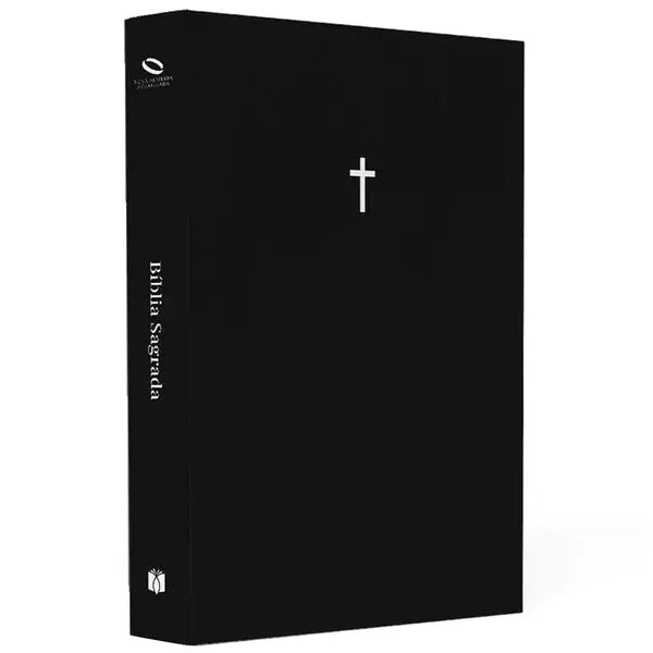 Bíblia NAA Cruz Preta capa dura preta design moderno - Litera.pt
