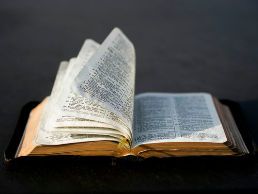 Pessoa a ler a Bíblia com um caderno ao lado durante o momento devocional da manhã