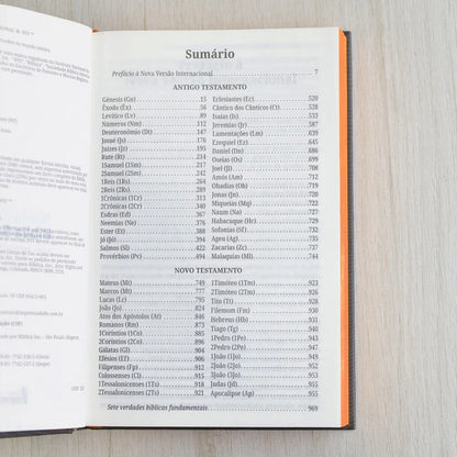 Bíblia Sagrada Neon Laranja | NVI | Capa Dura