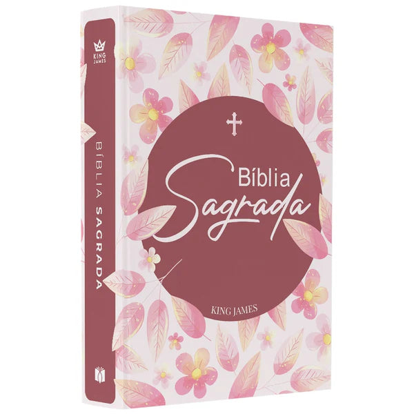 Bíblia Sagrada King James Clássica Flores | Letra Normal | Capa Brochura