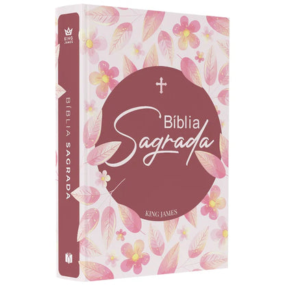 Bíblia Sagrada King James Clássica Flores | Letra Normal | Capa Brochura