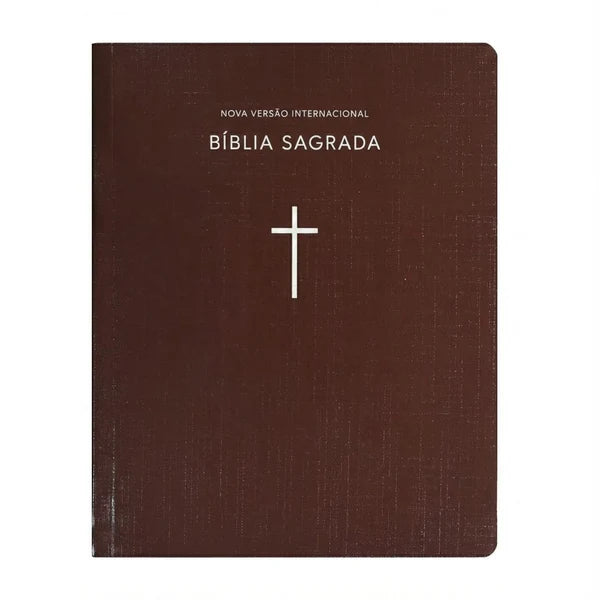 Bíblia Sagrada NVI | Capa Brochura Cruz Marrom