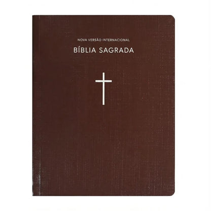 Bíblia Sagrada NVI | Capa Brochura Cruz Marrom