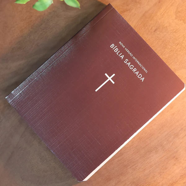 Bíblia Sagrada NVI | Capa Brochura Cruz Marrom