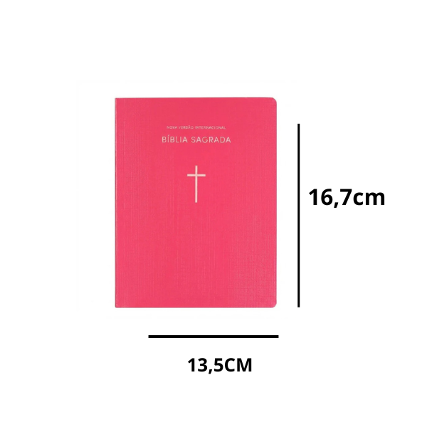 Bíblia Sagrada NVI | Capa Brochura Cruz Rosa
