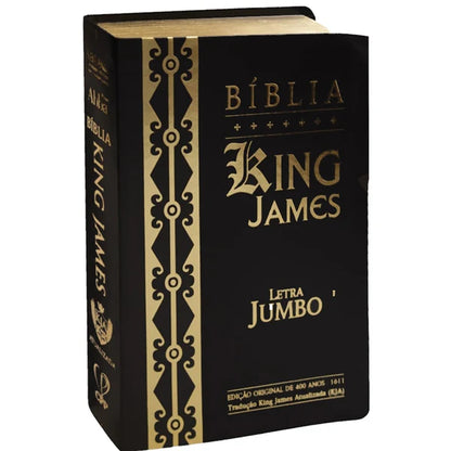 Bíblia King James Atualizada | Letra Gigante | Capa Arabesco Preta