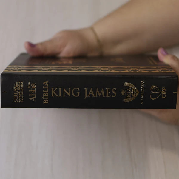 Bíblia King James Atualizada | Letra Gigante | Capa Arabesco Preta