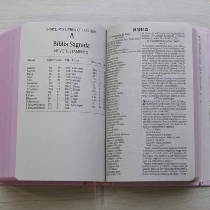 Bíblia Sagrada NVI Lírios | Letra Maior | Capa Dura Rosa