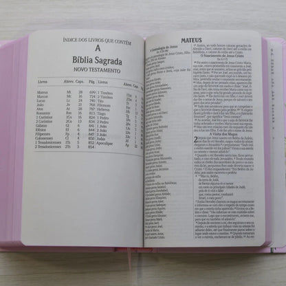 Bíblia Sagrada NVI Lírios | Letra Maior | Capa Dura Rosa
