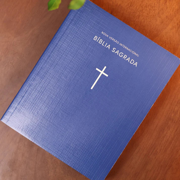 Bíblia Sagrada NVI | Capa Brochura Cruz Azul