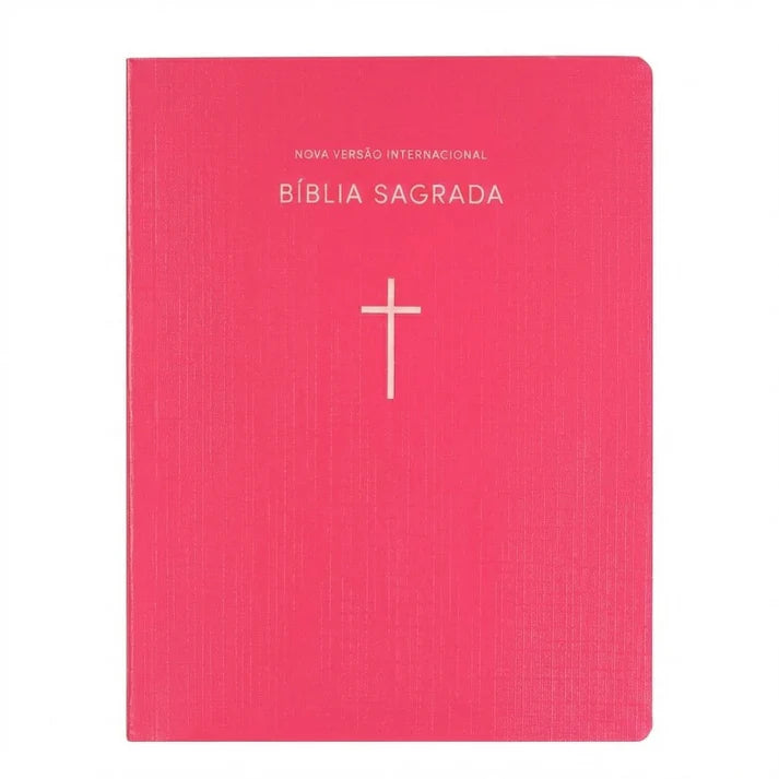 Bíblia Sagrada NVI | Capa Brochura Cruz Rosa
