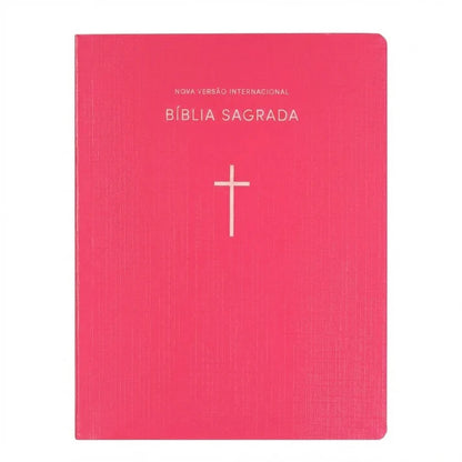 Bíblia Sagrada NVI | Capa Brochura Cruz Rosa