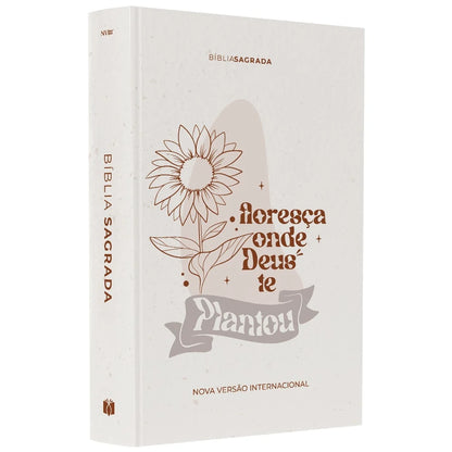 Bíblia Sagrada NVI Floresça Letra Grande | Capa Dura Floral