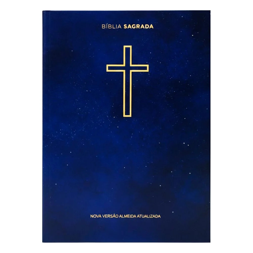Bíblia Sagrada Salvos Pela Graça | NVA Full Color – Capa Brochura Azul