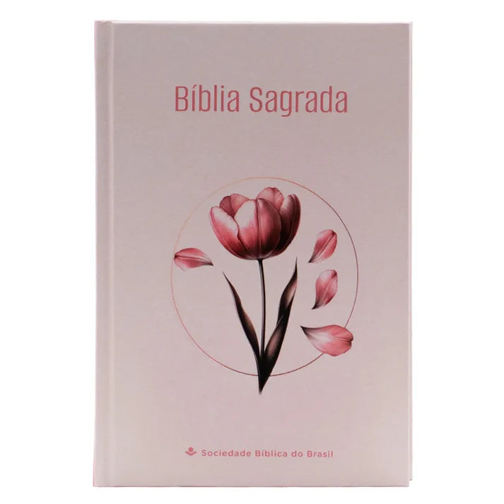 Bíblia Sagrada NAA Tulipa | Capa Dura Rosa