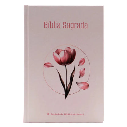 Bíblia Sagrada NAA Tulipa | Capa Dura Rosa