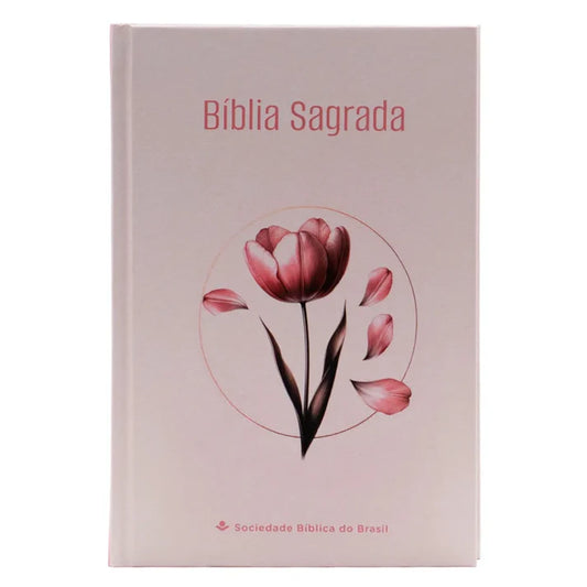 Bíblia Sagrada NAA Tulipa | Capa Dura Rosa