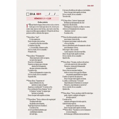 Bíblia Todo Dia com Espaço para Anotações | AM | Letra Normal | Capa dura Floral