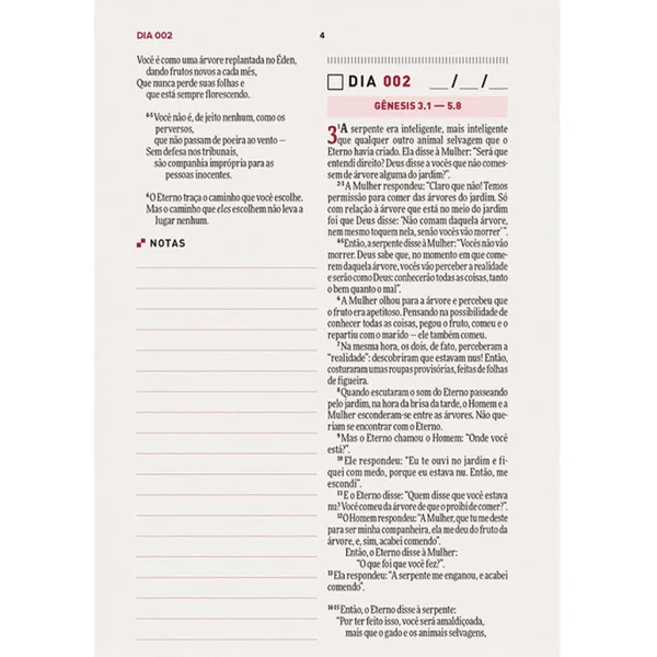 Bíblia Todo Dia com Espaço para Anotações | AM | Letra Normal | Capa dura Floral