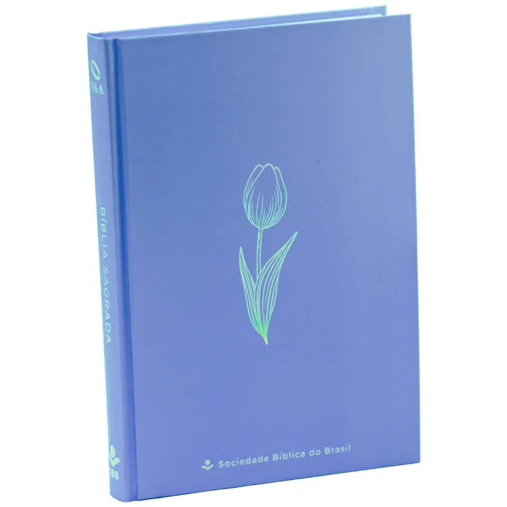 Bíblia Sagrada NAA Flower Blue | Capa Dura