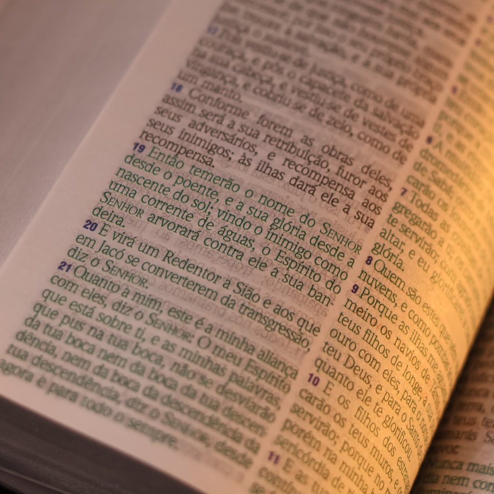 Páginas em letra hipergigante da Bíblia Sagrada ARC com zíper